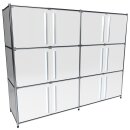 Highboard mit 12 Türen, weiss