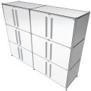 Highboard mit 12 Türen, weiss