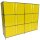 Highboard mit 12 Türen, gelb