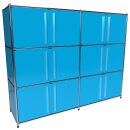 Highboard mit 12 Türen, blau