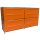 Sideboard 160x80 mit 4 Doppelschubladen, orange