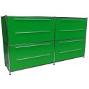 Sideboard 160x80 mit 4 Doppelschubladen, grün