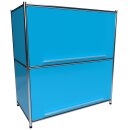 Sideboard 80x80 mit Klapptüren unten, blau