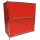 Sideboard 80x80 mit Klapptüren unten, rot