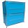 Sideboard 80x80 mit Doppelschubladen, blau