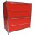 Sideboard 80x80 mit Doppelschubladen, rot