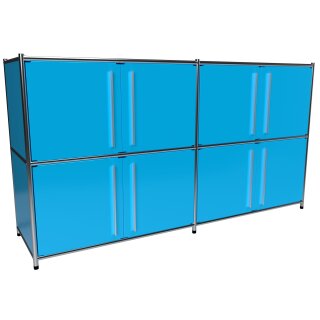 Sideboard 160x80 mit 8 Türen, blau