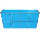 Sideboard 160x80 mit 8 Türen, blau