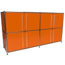 Sideboard 160x80 mit 8 Türen, orange