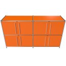 Sideboard 160x80 mit 8 Türen, orange