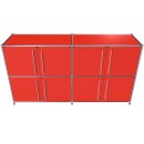 Sideboard 160x80 mit 8 Türen, rot