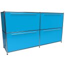 Sideboard 160x80 mit Klapptüren, blau