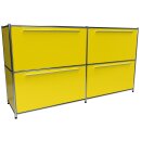 Sideboard 160x80 mit Klapptüren, gelb