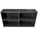 Sideboard 160x80 voll ausgefacht, schwarzgrau