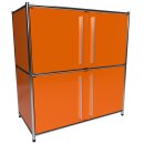 Sideboard 80x80 mit 4 Türen, orange