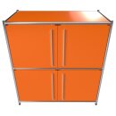 Sideboard 80x80 mit 4 Türen, orange
