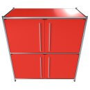 Sideboard 80x80 mit 4 Türen, rot