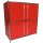 Sideboard 80x80 mit 4 Türen, rot