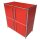 Sideboard 80x80 mit 4 Türen, rot