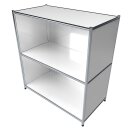 Sideboard 80x80 voll ausgefacht, weiss