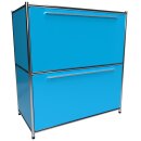 Sideboard 80x80 mit Klapptüren, blau