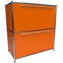 Sideboard 80x80 mit Klapptüren, orange