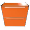 Sideboard 80x80 mit Klapptüren, orange