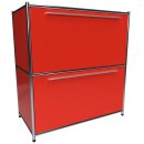 Sideboard 80x80 mit Klapptüren, rot