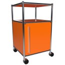 Rollcontainer mit Tür, orange