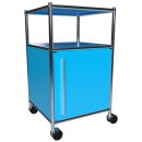 Rollcontainer mit Tür, blau